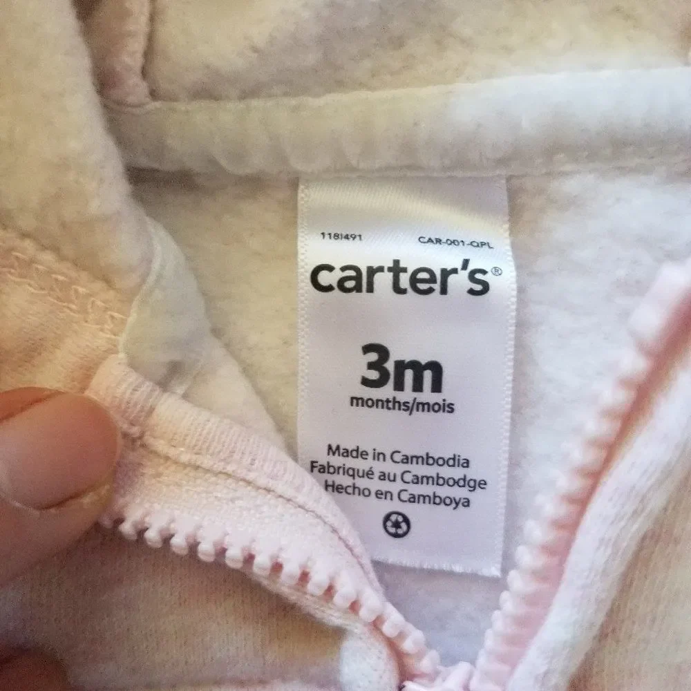 Girls 3M Hooded Jacket Set of 3 Carter's and Burt's Bees EUC